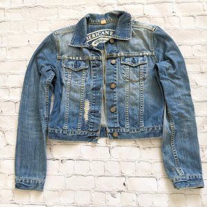 American Eagle Cropped Jean Jacket - Size S